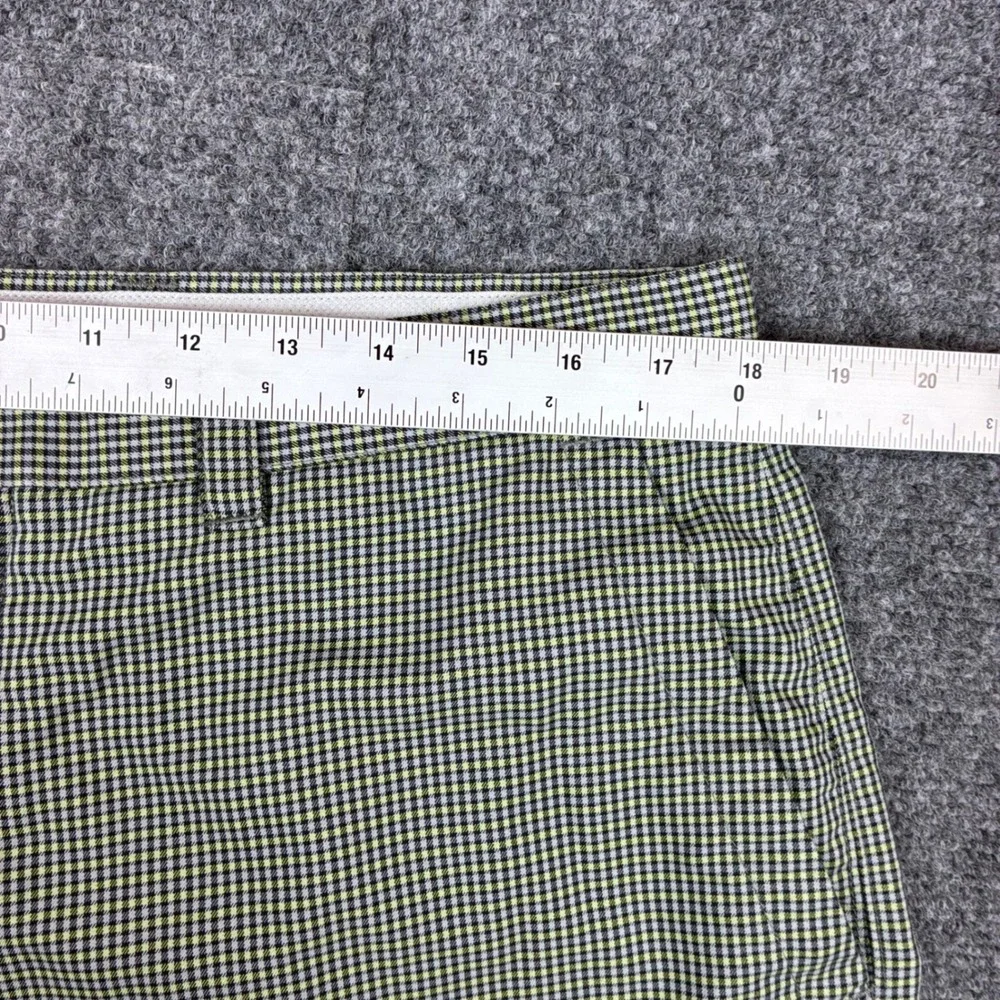 Callaway Mens Golf Shorts Size W36 Green Black Micro Check Plaid Performance
